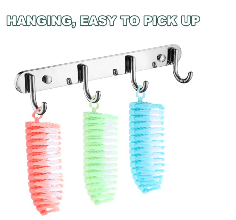 3PC Bendable Stiff Bristles Heavy Duty Scrub Brush