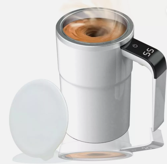 Magnetic electric mixing cup