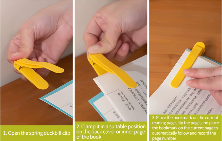 3PC Silicone Bookmark