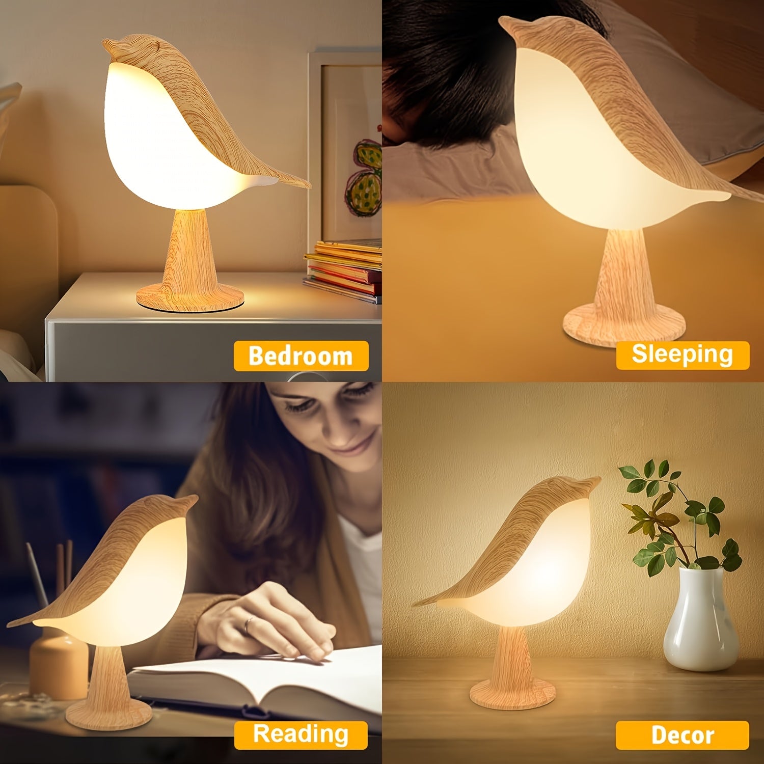 3 Color Temperature LED Aromatherapy Bird Light