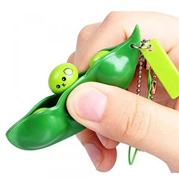 Edamame Pea Pod Keychain Fidget Toy