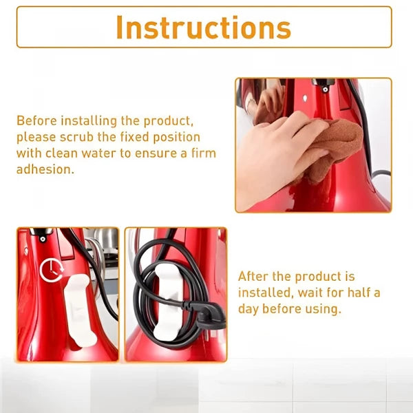 DIY Self Adhesive Easy Kitchen Appliance Cord Winder