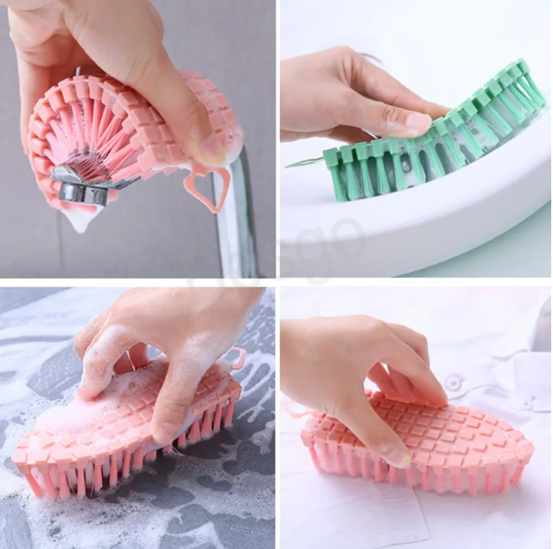 3PC Bendable Stiff Bristles Heavy Duty Scrub Brush