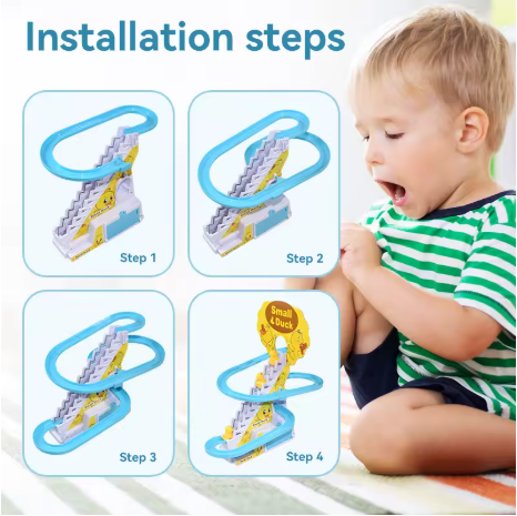 Fun Duck Stair Climbing Toy With 12 Ducks