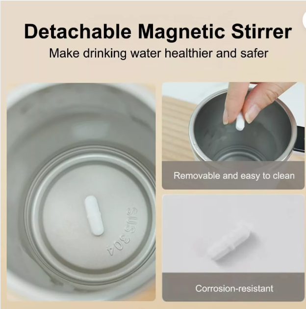 Magnetic electric mixing cup