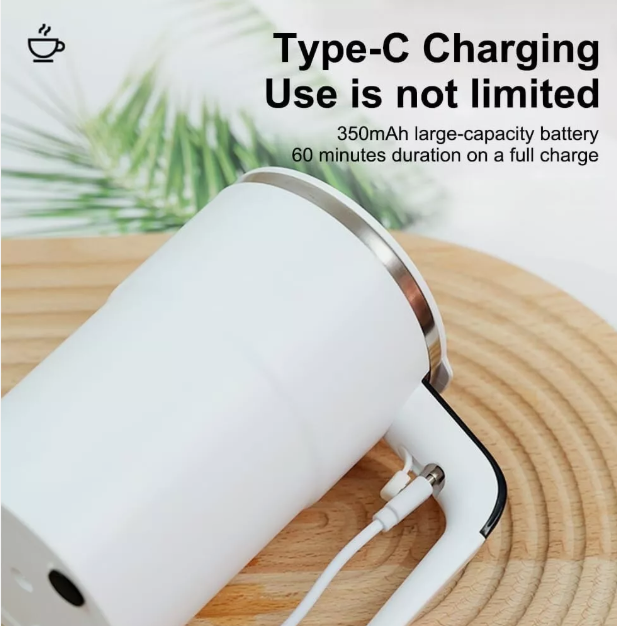 Magnetic electric mixing cup