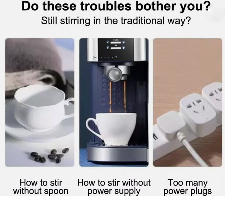 Magnetic electric mixing cup