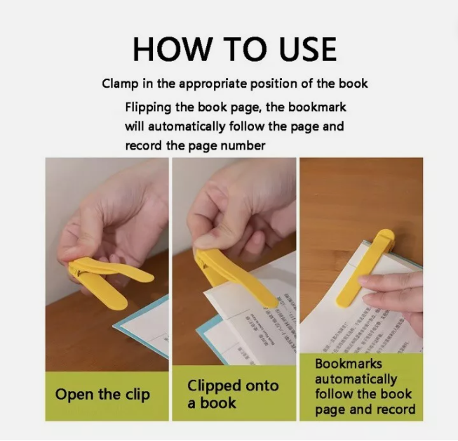 3PC Silicone Bookmark