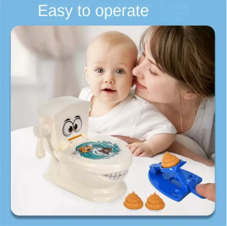 Realistic toilet parent-child game