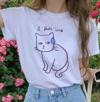 I DON'T CARE CAT T-shirt
