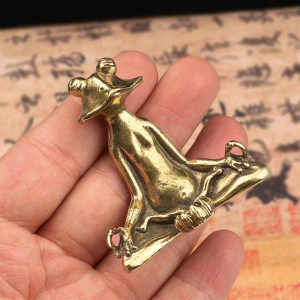 Meditating Zen Frog Statue