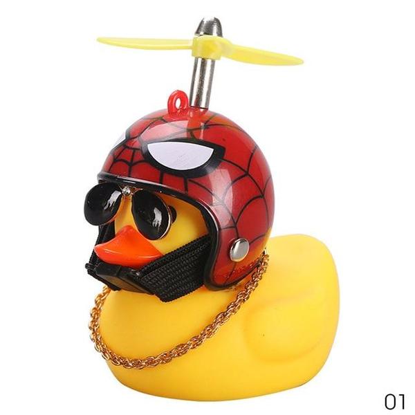 Duck in helmet